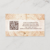 Rustic Wedding Woodland Details QR code Template Begleitkarte (Rückseite)