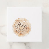 Rustic Wedwood Korn Monogram danke Geschenkanhänger (Beispiel)