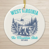 Rustic West Virginia Nature Scene Keramik Ornament