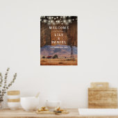 Rustic Western Barn Wedding Welcome Sign Poster (Küche)