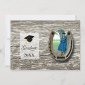 Rustic Western College Graduation Announcement  Einladung (Vorderseite)