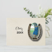 Rustic Western College Graduation Announcement  Einladung (Stehend Vorderseite)