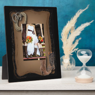 rustic western country cowboy wedding fotoplatte