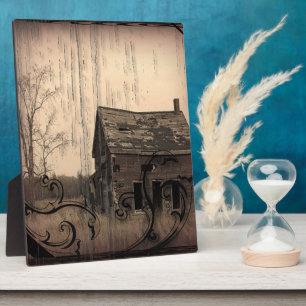 rustic western country farm barn wedding fotoplatte