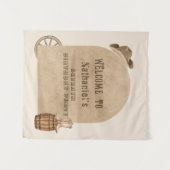 Rustic western cowboy  birthday backdrop  wandteppich (Vorderseite (Horizontal))