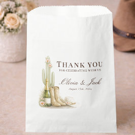 Rustic Western Cowboy Boots Baby Shower Thank You Geschenktütchen