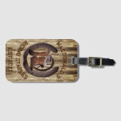 Rustic western cowboy gepäckanhänger (Vorderseite (Horizontal))