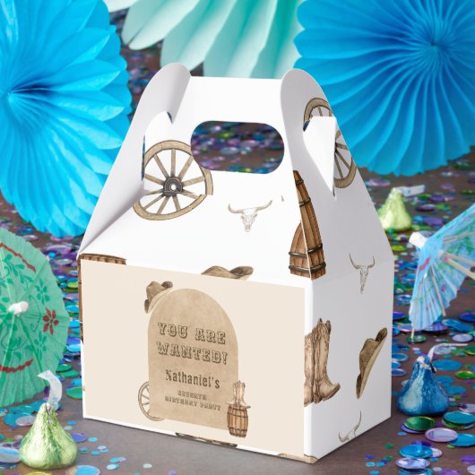 Rustic western cowboy you are wanted birthday geschenkschachtel (Party)