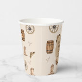 Rustic western cowboy you are wanted birthday  pappbecher (Rechts)