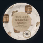 Rustic western cowboy you are wanted birthday  pappteller<br><div class="desc">Make your little ones birthday party wild west celebration with this Rustic Western Cowboy Birthday Invitation. Featuring a charming rustic western design with cowboy inspired elements and vintage brown tones, this invitation is perfect for a cowboy themed birthday party, rodeo birthday celebration, or wild west party. Ideal for little cowboy...</div>