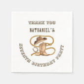 Rustic western cowboy you are wanted birthday  serviette (Vorderseite)