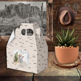 Rustic Western Elephant Cowboy Boy Baby Shower Geschenkschachtel