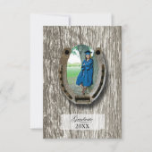 Rustic Western Graduation Party invitation RSVP Karte (Vorderseite)