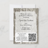 Rustic Western Graduation Party invitation RSVP Karte (Rückseite)