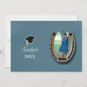 Rustic Western Hi-School Graduation Announcement  Einladung (Vorderseite)