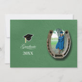Rustic Western Hi-School Graduation Announcement  Einladung (Vorderseite)