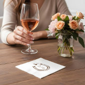 Rustic Western Horseshoe Custom Monogram Wedding Serviette