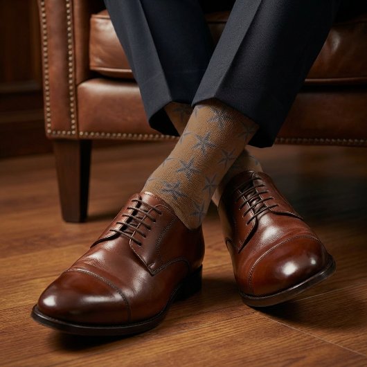 Rustic Western Plain Stars Socks Socken