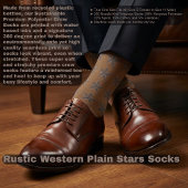 Rustic Western Plain Stars Socks Socken