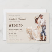 Rustic Western Ranch Hochzeit Einladung (Vorderseite)