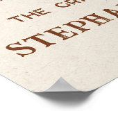 Rustic Western Rope Photo Frame Party Welcome Poster (Ecke)