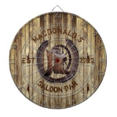Rustic western saloon bar dart board dartscheibe (vorne)