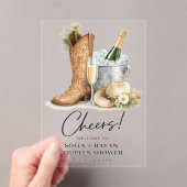 Rustic Western Wedding Invitation Acryleinladungen (Insitu (Handheld))