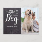 Rustic Weve bewegte neue Adresse Foto-Hund-Bewegun Postkarte (Vorderseite)