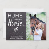 Rustic Weve bewegte neues Address Horse Foto Ankündigung (Vorderseite)