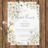 Rustic White Daisies Bridal Brunch Einladung