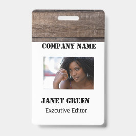 Rustic White Employee Foto ID Company Security Ausweis