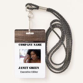 Rustic White Employee Foto ID Company Security Ausweis