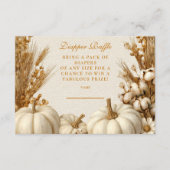 Rustic White Pumpkin Diapper Raffle Begleitkarte (Vorderseite)