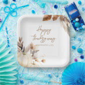 Rustic White Pumpkin Thanksgiving Pappteller (Party)