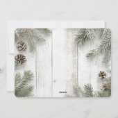 Rustic Whitewusch Wohn Weihnachtsfoto Collage Feiertagskarte (Rückseite)