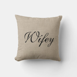 Rustic Wifey Mrs. Pillow Kissen