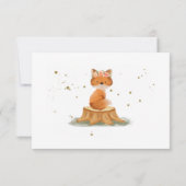 Rustic wild animal FOX Thank You Dankeskarte (Rückseite)