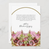 Rustic Wild Blume Bouquet Wedding Danke Karte (Vorne/Hinten)