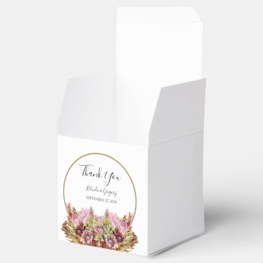 Rustic Wild Blume Bouquet Wedding Geschenkschachtel (Geöffnet)