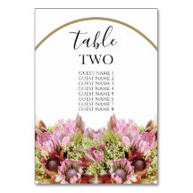 Rustic Wild Blume Bouquet Wedding Guest Names