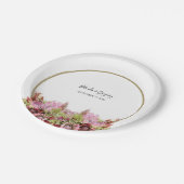 Rustic Wild Blume Bouquet Wedding Pappteller (Schrägansicht)