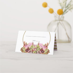 Rustic Wild Blume Bouquet Wedding Platzkarte