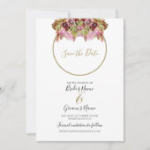 Rustic Wild Blume Bouquet Wedding Save The Date (Vorderseite)