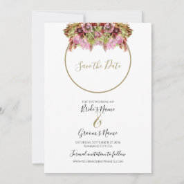 Rustic Wild Blume Bouquet Wedding Save The Date