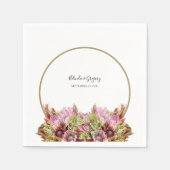 Rustic Wild Blume Bouquet Wedding Serviette (Vorderseite)