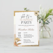 Rustic Wild Blume Foto-Rentenkarte online Einladung (Stehend Vorderseite)