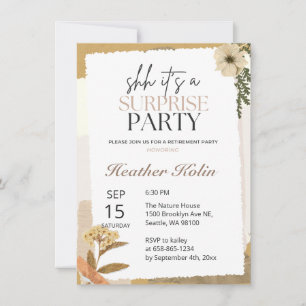 Rustic Wild Blume Foto-Rentenkarte online Einladung