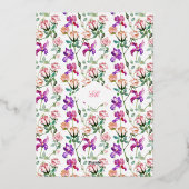 Rustic Wild Elegance Wedding Folieneinladung (Rückseite)