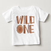 Rustic Wild One 1. Geburtstag Baby T-shirt (Vorderseite)