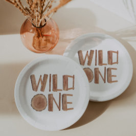 Rustic Wild One 1. Geburtstag Pappteller